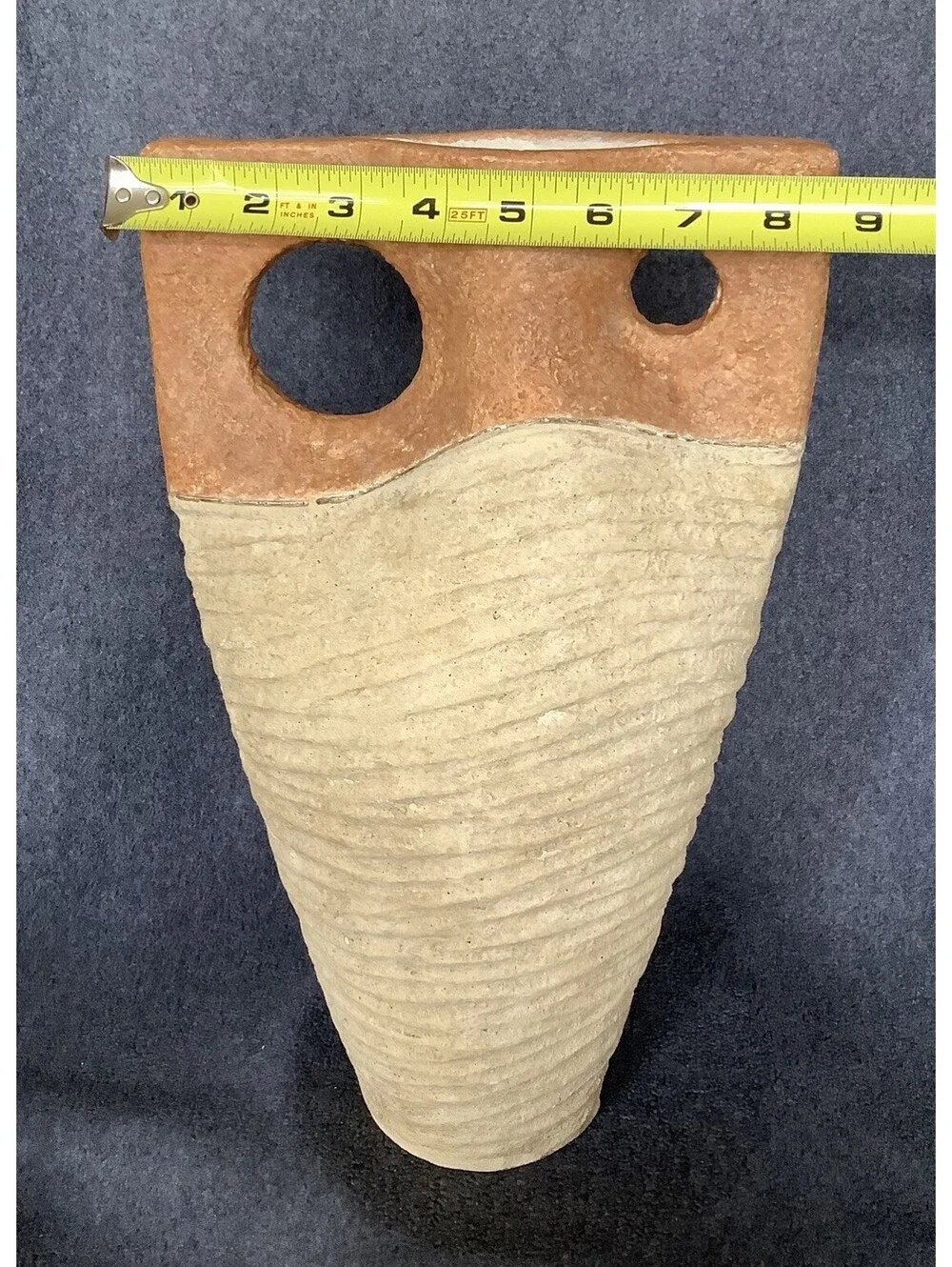 EUC Pier 1 Abstract Textured Large Ceramic Vase 14.5